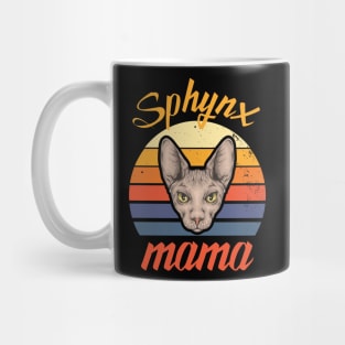 Retro Sphynx Mama Sphynx Mom Cat Mug